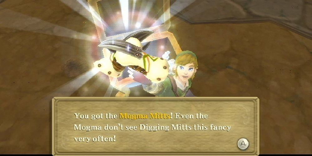 Zelda Skyward Sword Mogma Mitts Fire Sanctuary