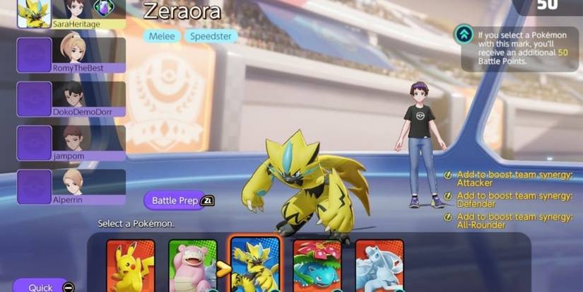 Zeraora in Pokemon Unite