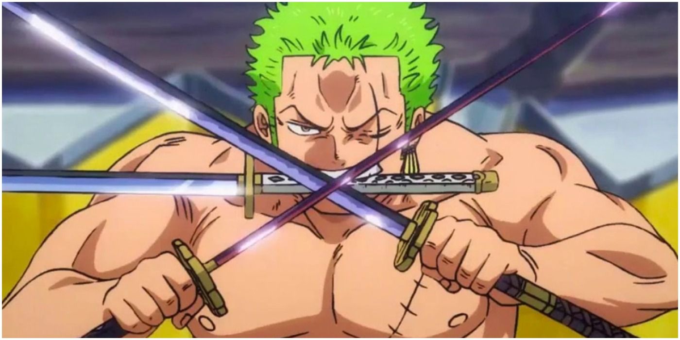 One Piece Zoro Using His Three-Sword Style