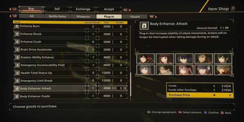 body enhance attack scarlet nexus