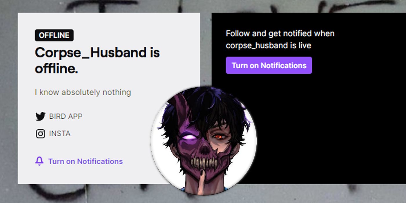 Corpse Husband Announces Twitch Stream Image