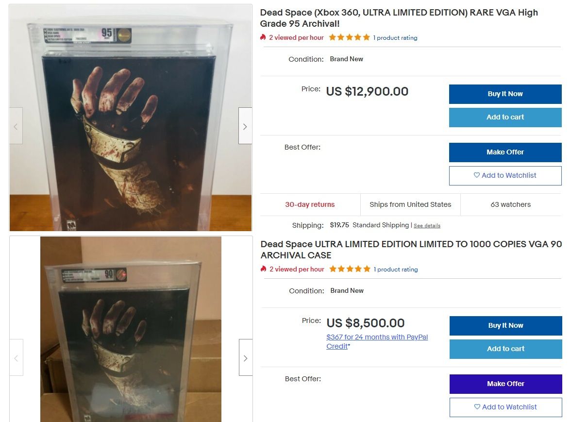 dead space limited edition ebay prices