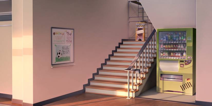 doki doki literature club plus side stories stairs vending machine