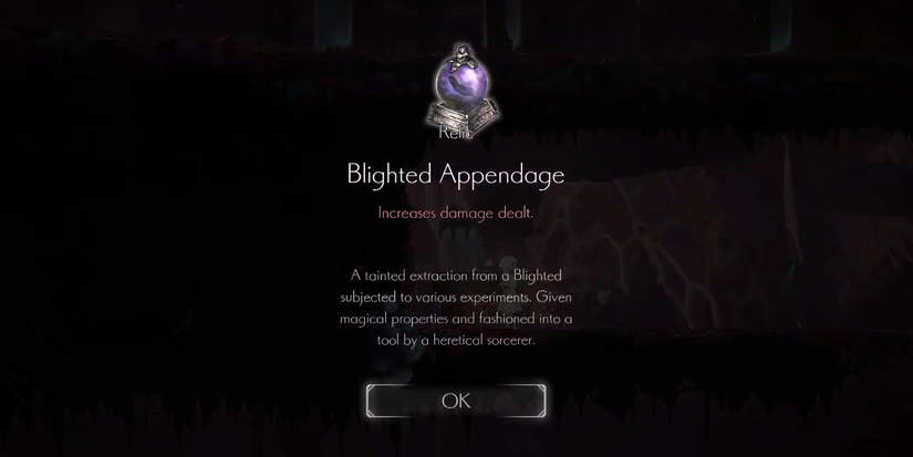 powerful relic that increases damage found in the verboten domain.