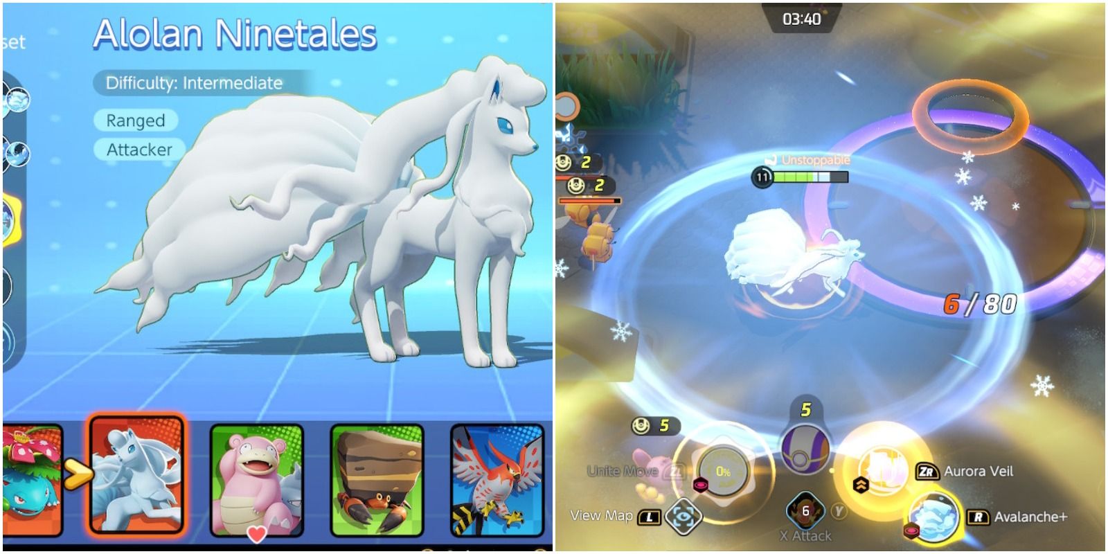 This is the Pro Player Alolan Ninetales Pokemon Unite Build!