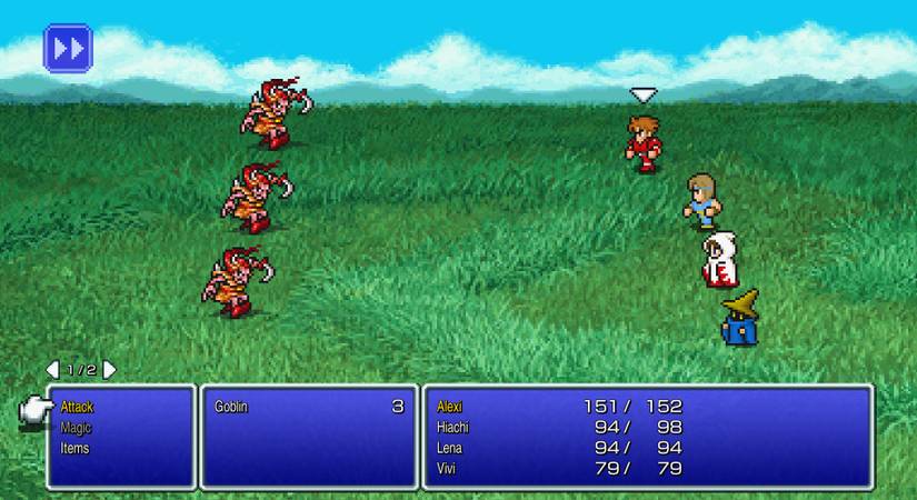 warriors of light fighting goblins