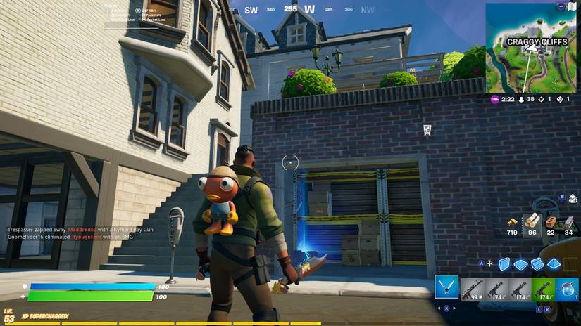 fortnite craggy cliffs record location