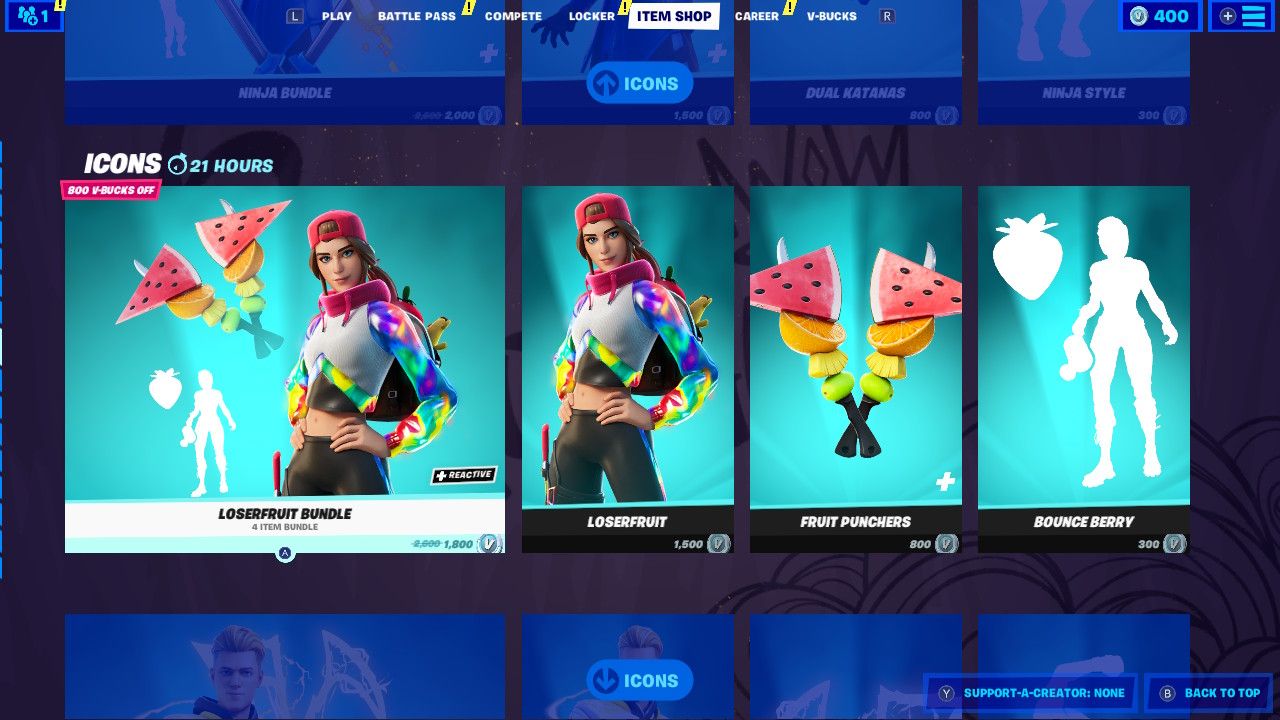 fortnite loserfruit outfit