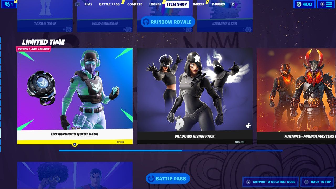 fortnite breakpoints quest pack
