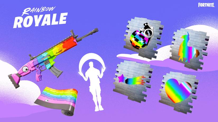 fortnite rainbow royale free items