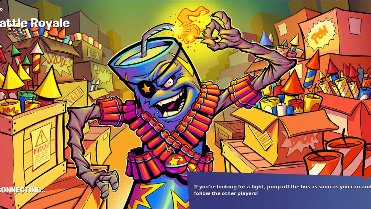 fortnite splash screen fireworks