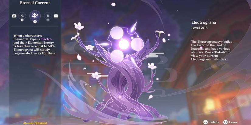 genshin impact electrograna menu