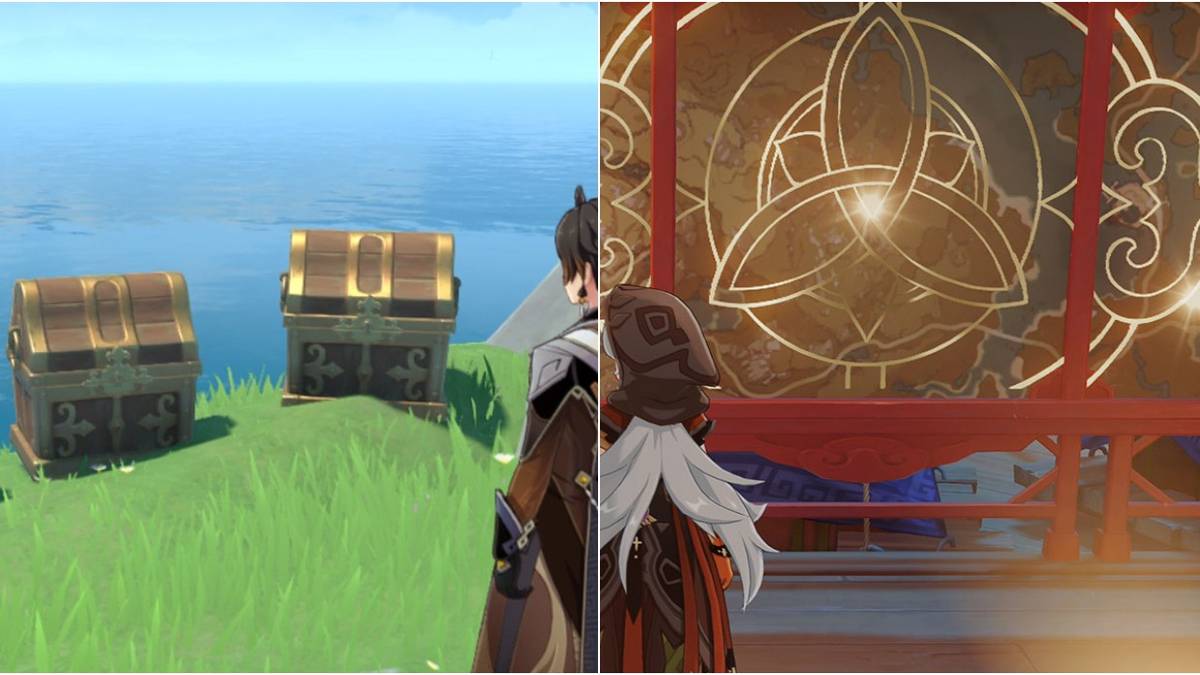 genshin impact mora zhongli razor chests split image