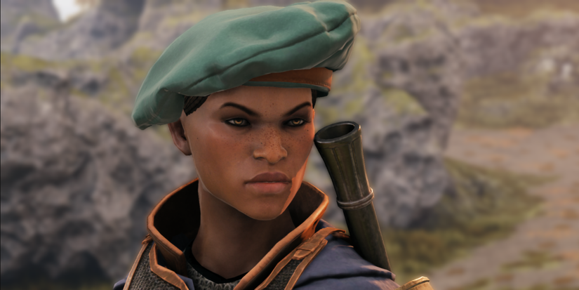 close up of aphra's face.