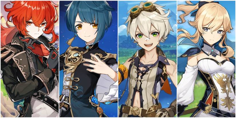 genshin impact diluc xingqiu bennett jean