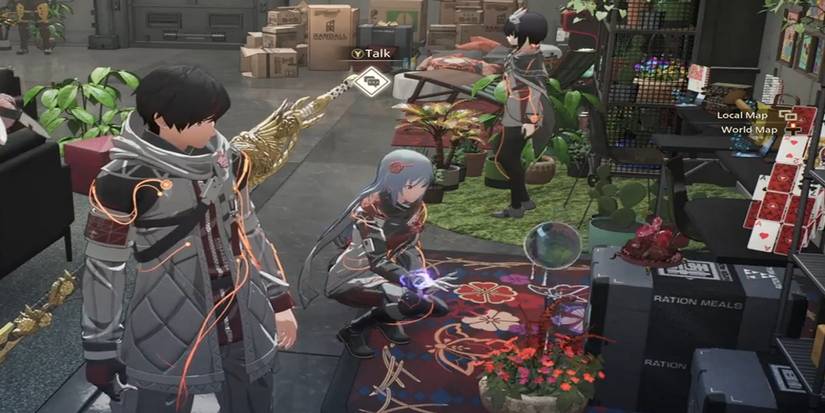 kasane watering a plant scarlet nexus