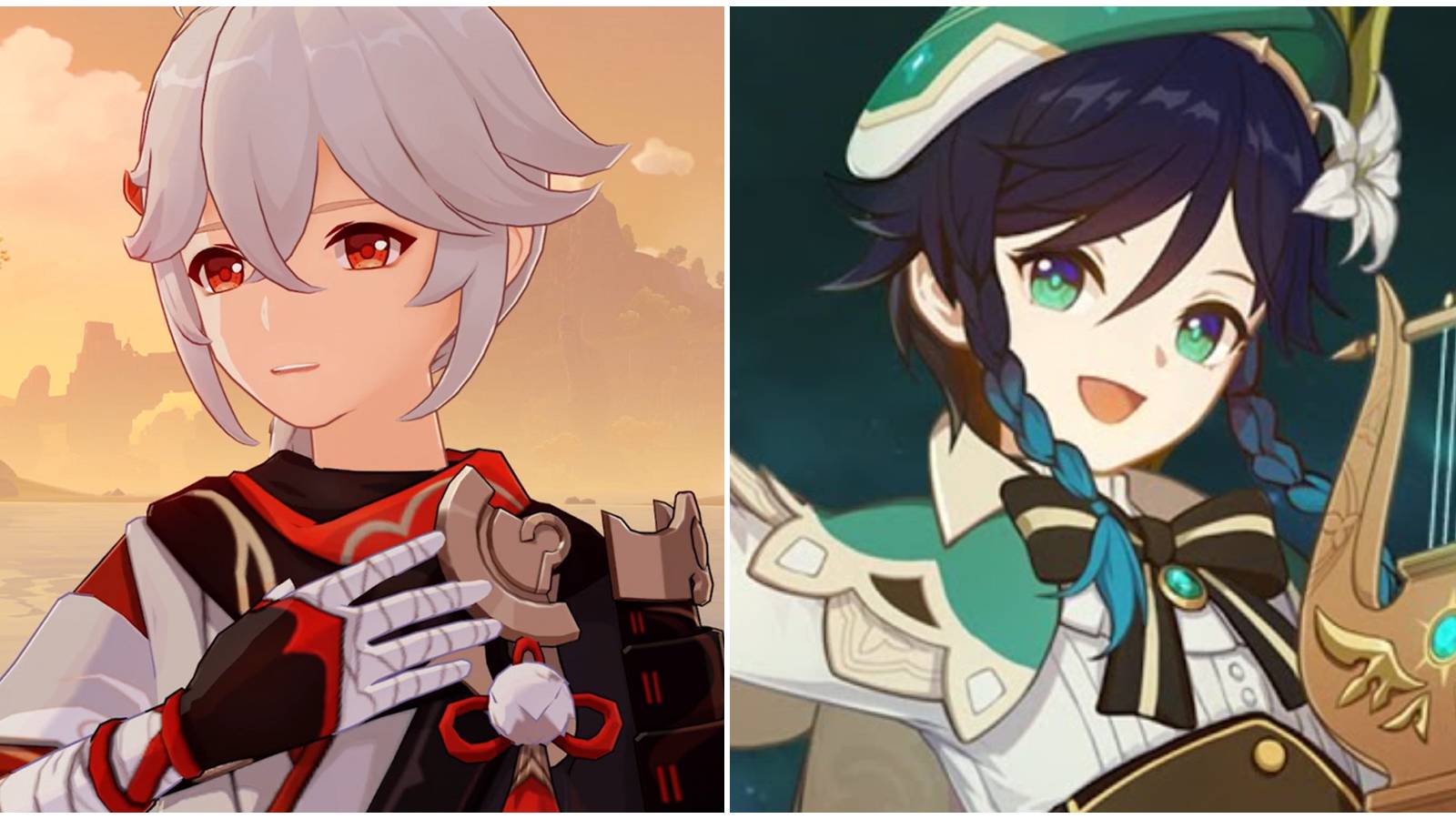 kazuha (left) and venti (right)