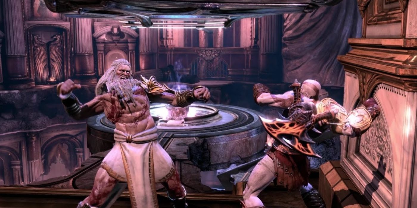kratos vs zeus god of war 3