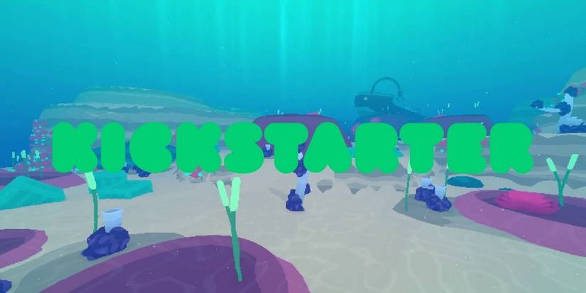 kickstarter logo over ocean scene
