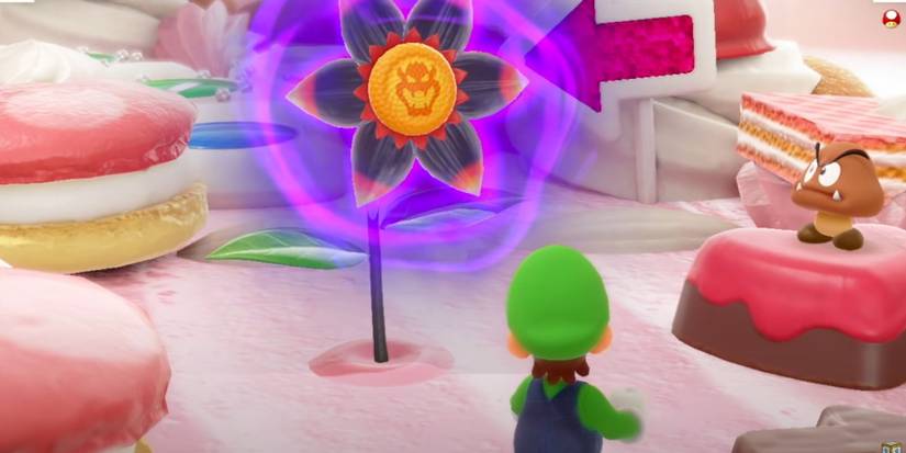 Mario Party SuperStar, Luigi facing Bowser flower, Cake map