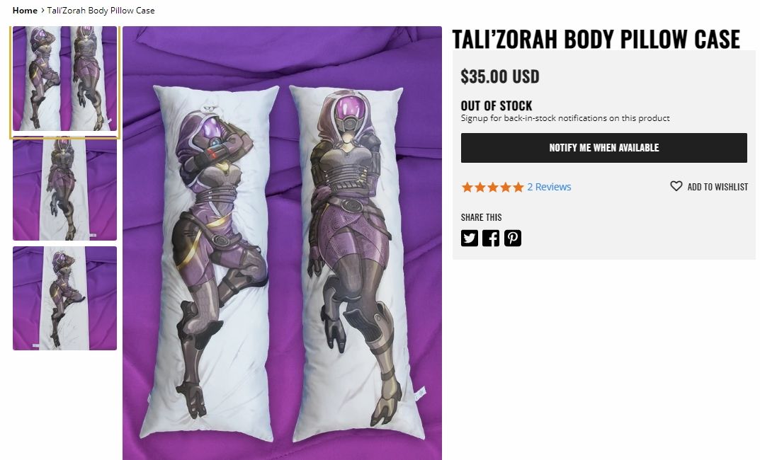 tali'zora body pillow case out of stock