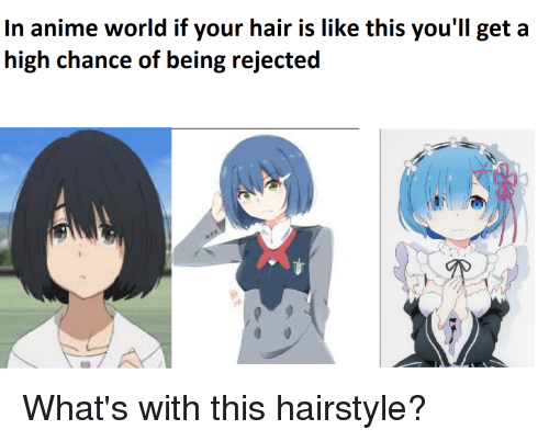 The bob haircut with bangs girl always gets rejected in anime