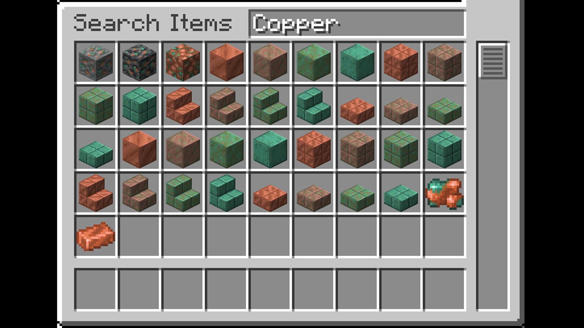 Minecraft copper oxidization states