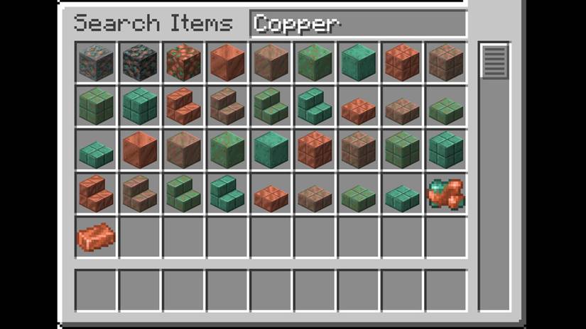 Minecraft copper oxidization states