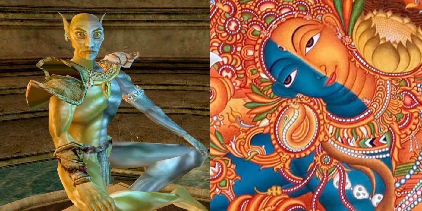 morrowind vivec hindu mythology