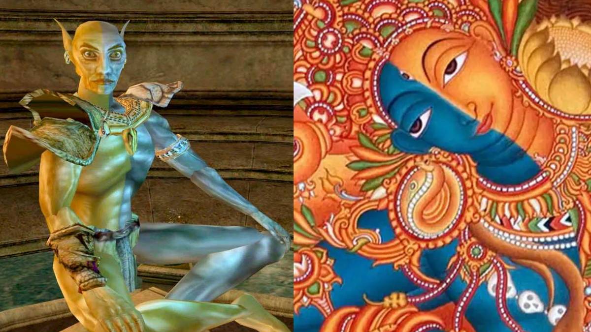 morrowind vivec hindu mythology