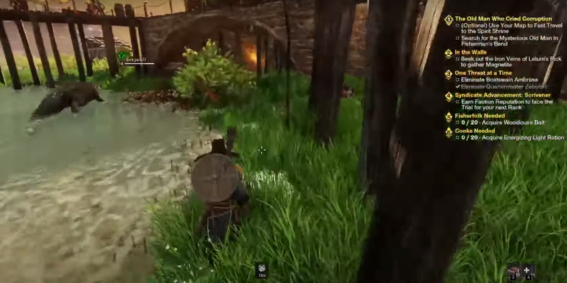 entrance to a hideout under the docks where boatswain ambrose can be found.