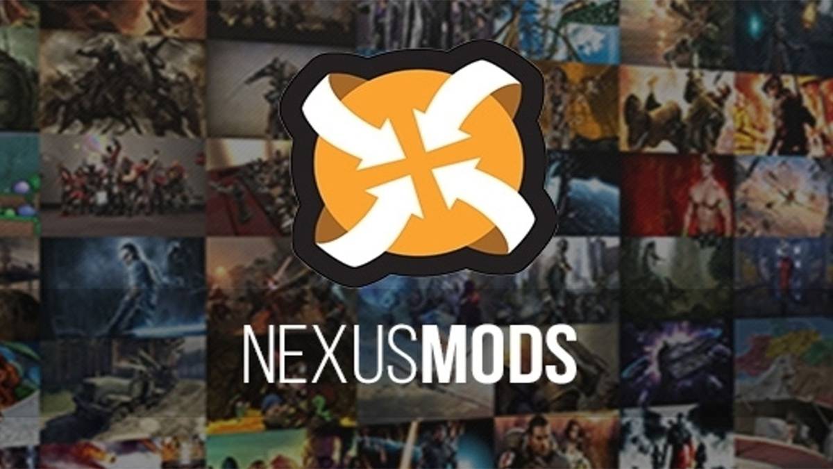 Nexus Mods logo and a collage of various video games