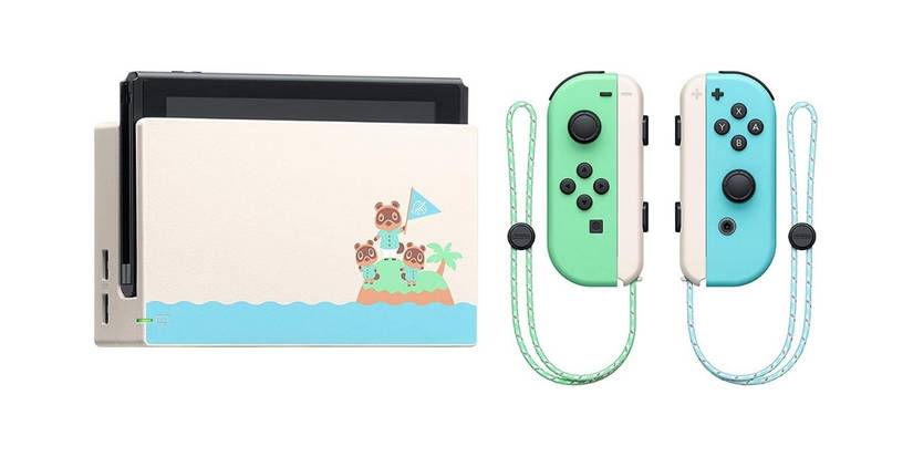 nintendo animal crossing new horizons pastel green blue joy con