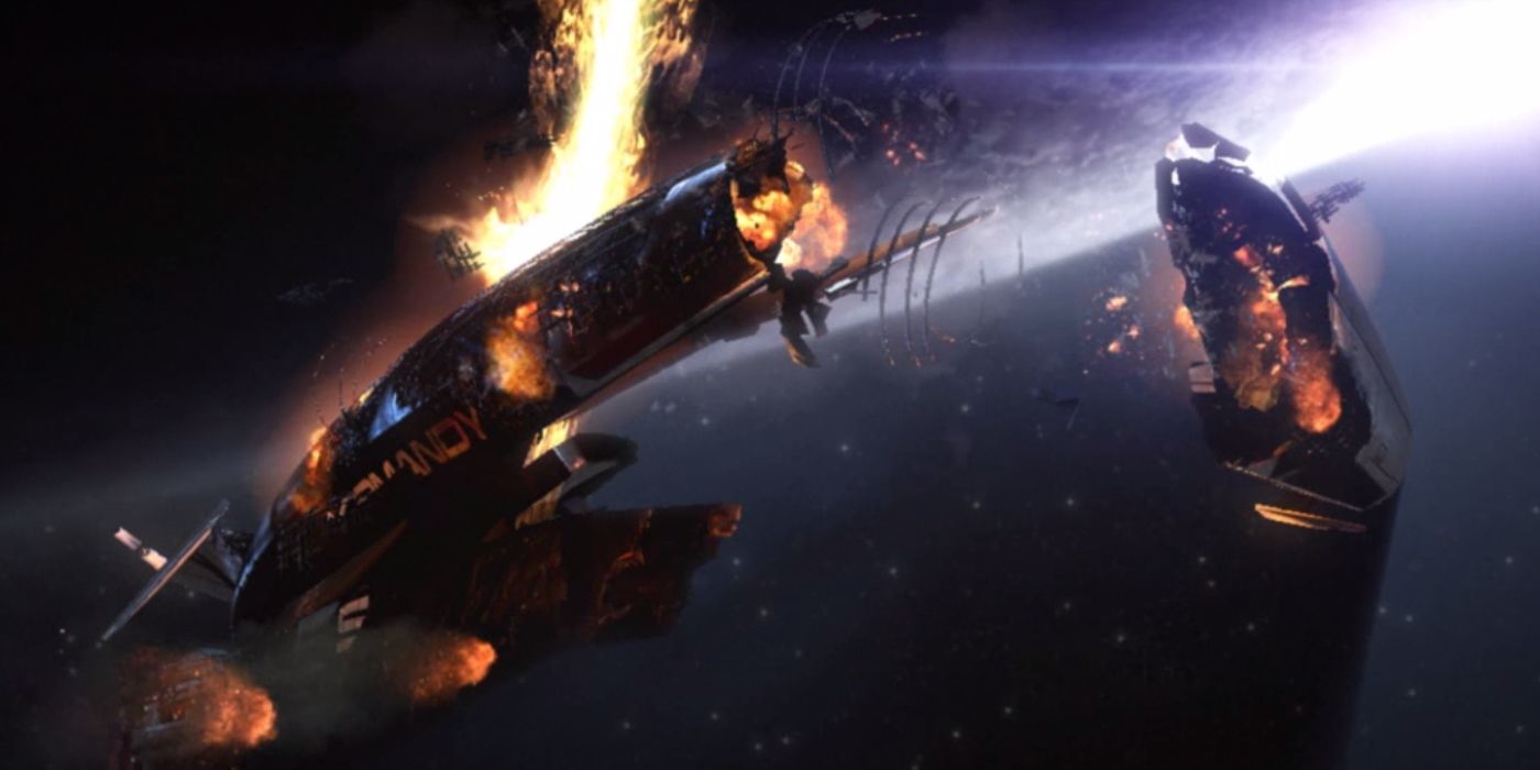 normandy destroyed mass effect 2 intro