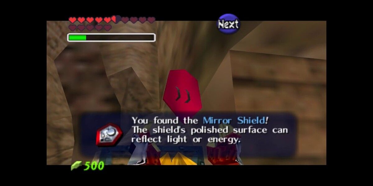Link obtaining the mirror shield