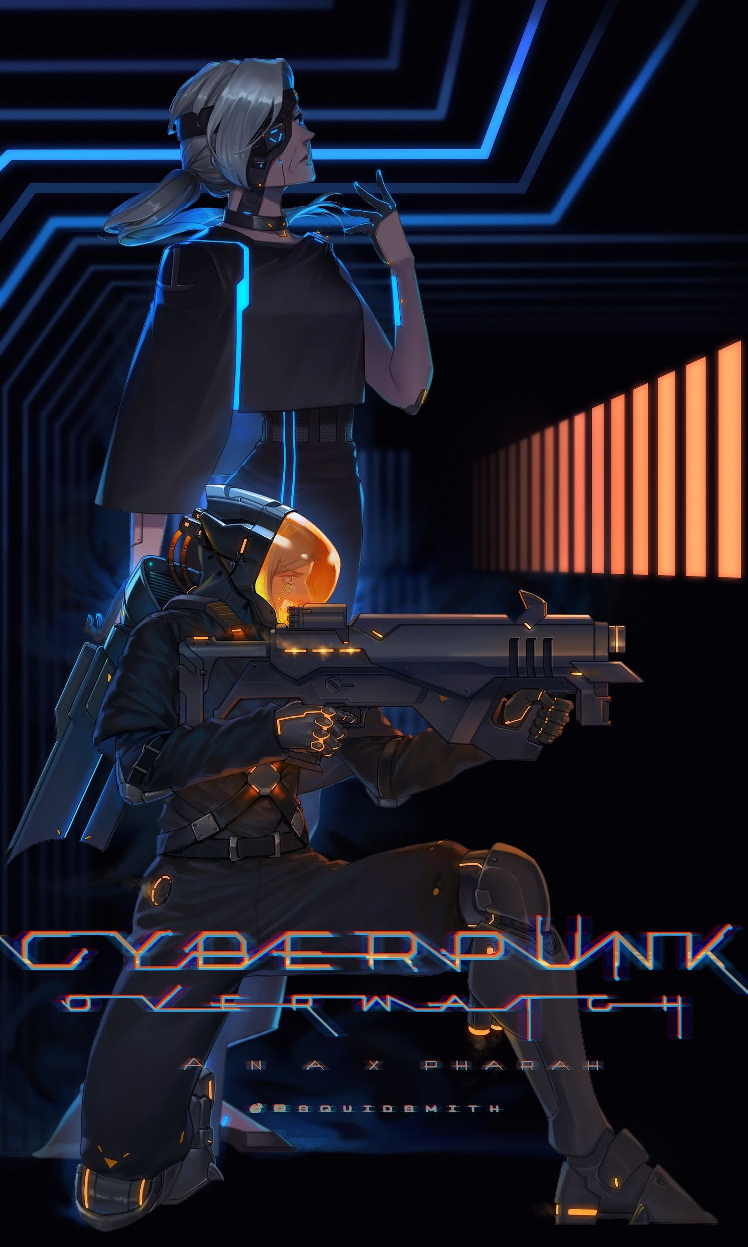 overwatch cyberpunk pharah ana