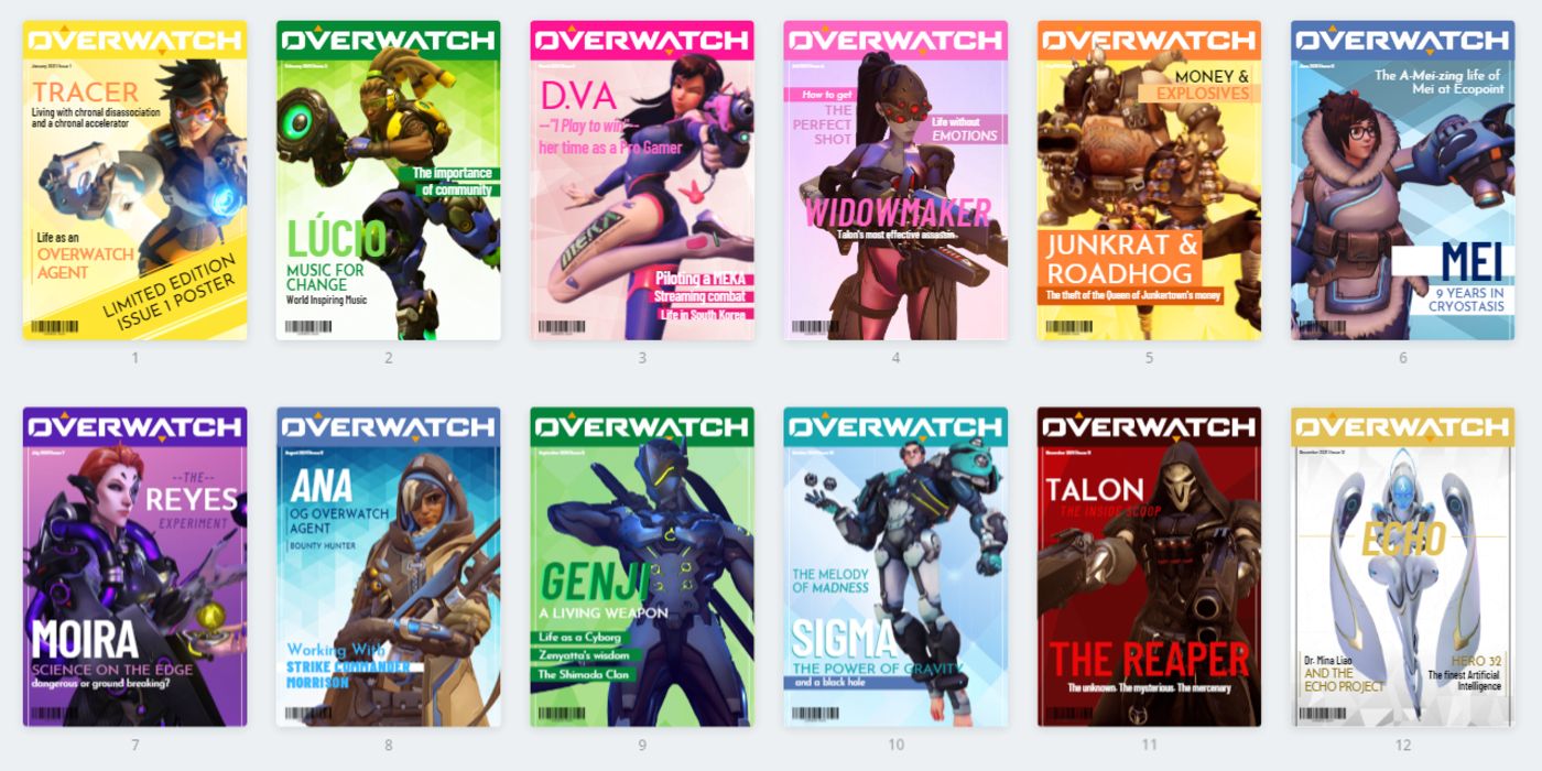 overwatch full magazine cover lineup