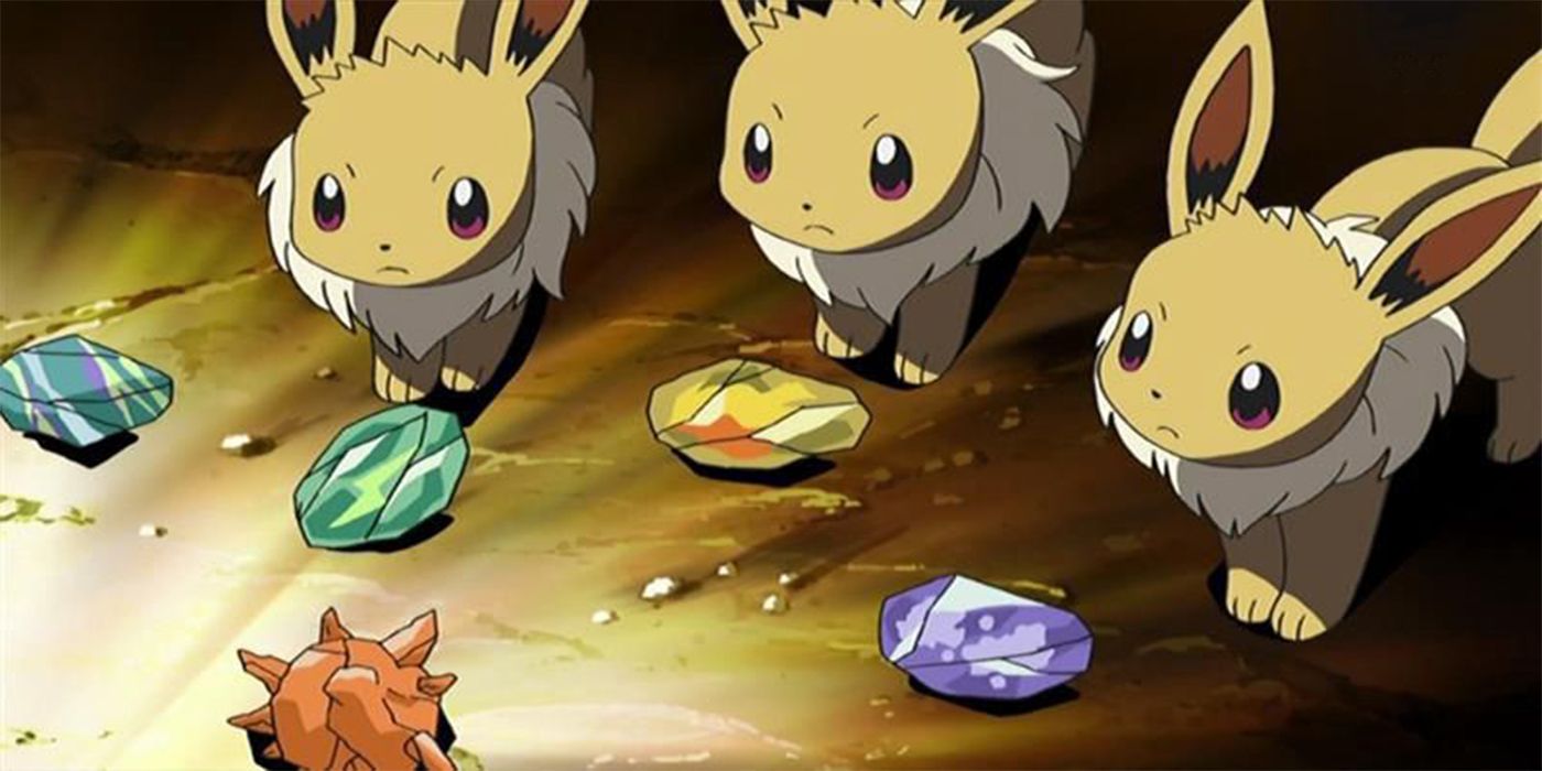 Pokemon anime eevee stones