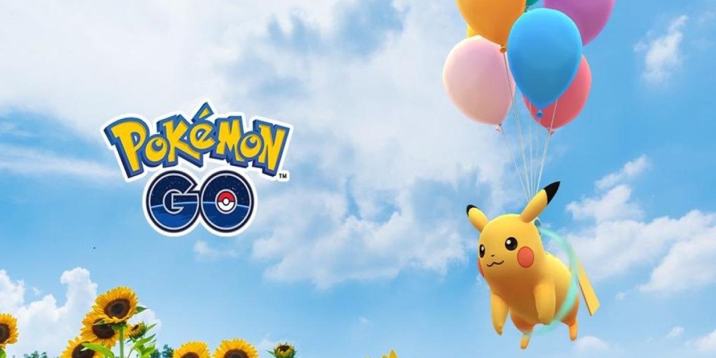 Pokémon GO Shiny Pikachu Flying With a 5-Shaped Balloon – Trade
