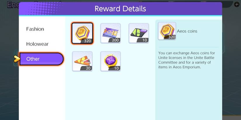 pokemon unite holowear tickets aeos coins 