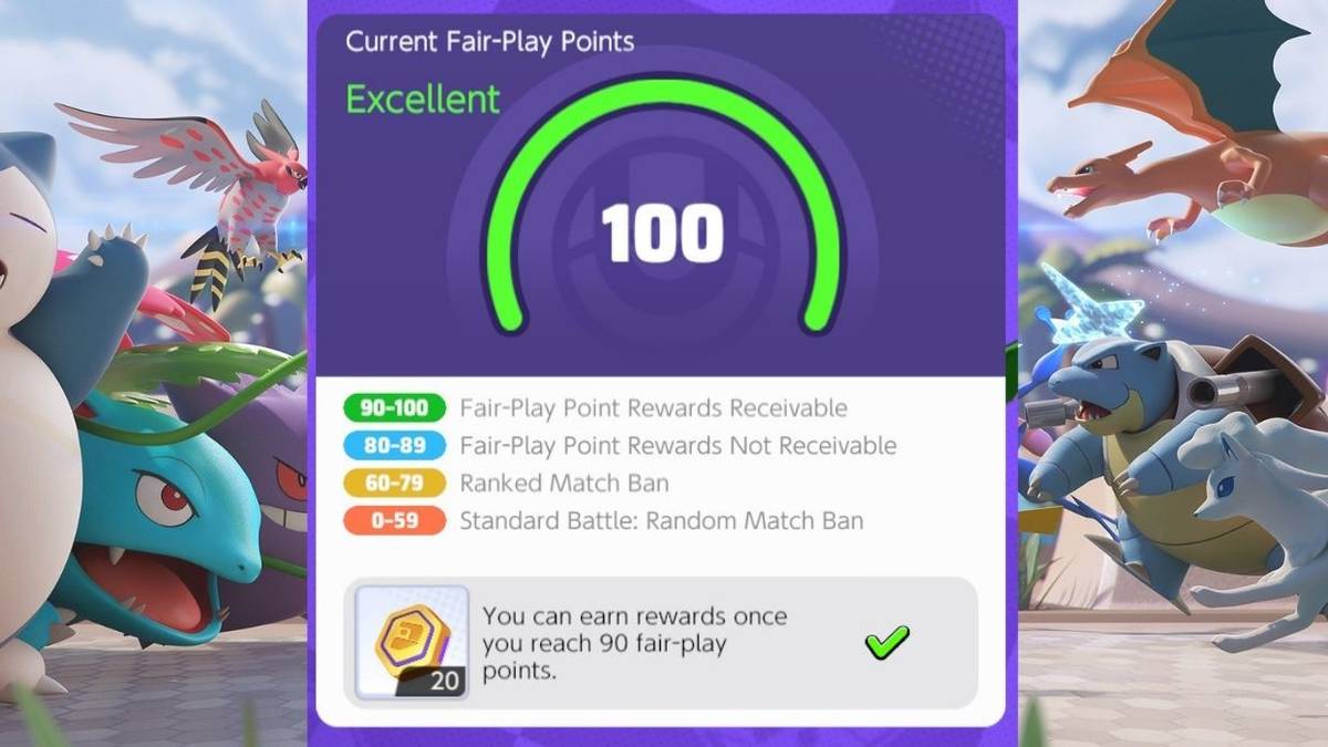 pokemon unite fair play points
