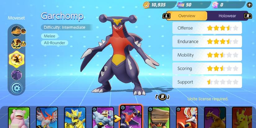 pokemon unite garchomp all-rounder star ratings