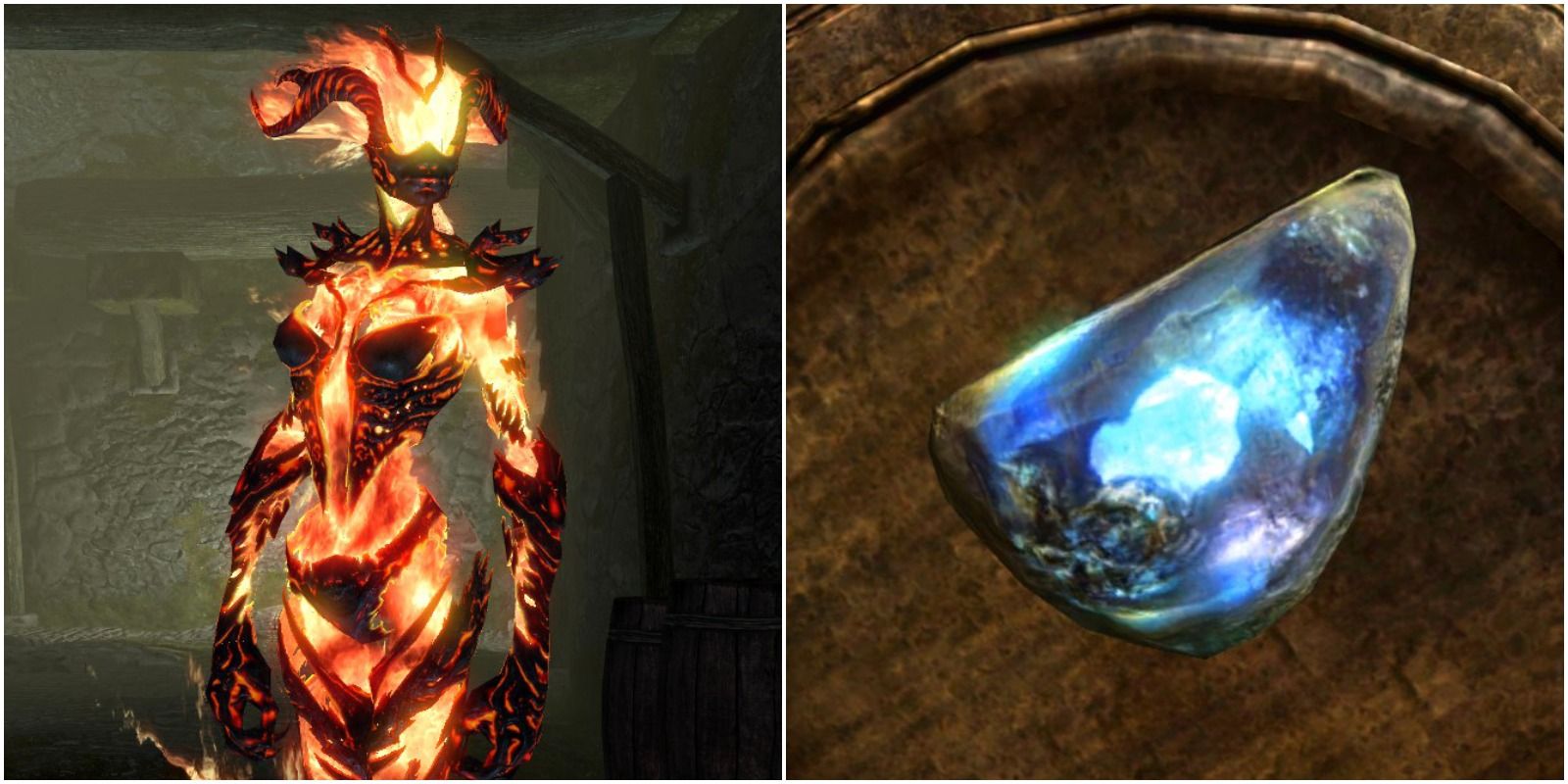 left: flame atronach; right: pearl