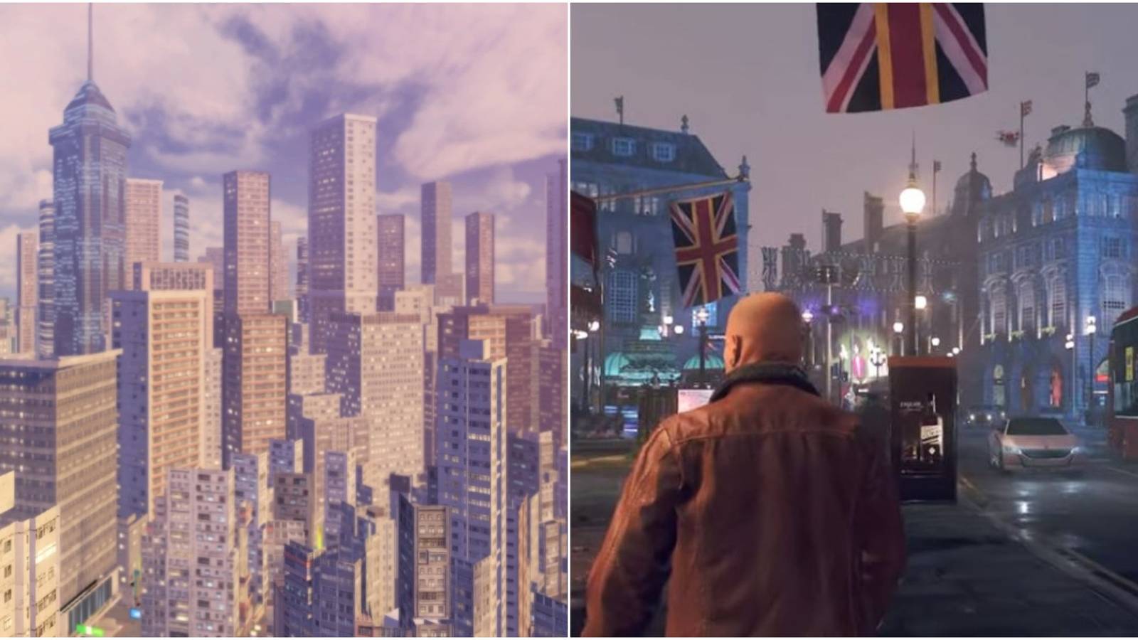 Setting of Sleeping Dogs (left) and Watch Dogs (right)