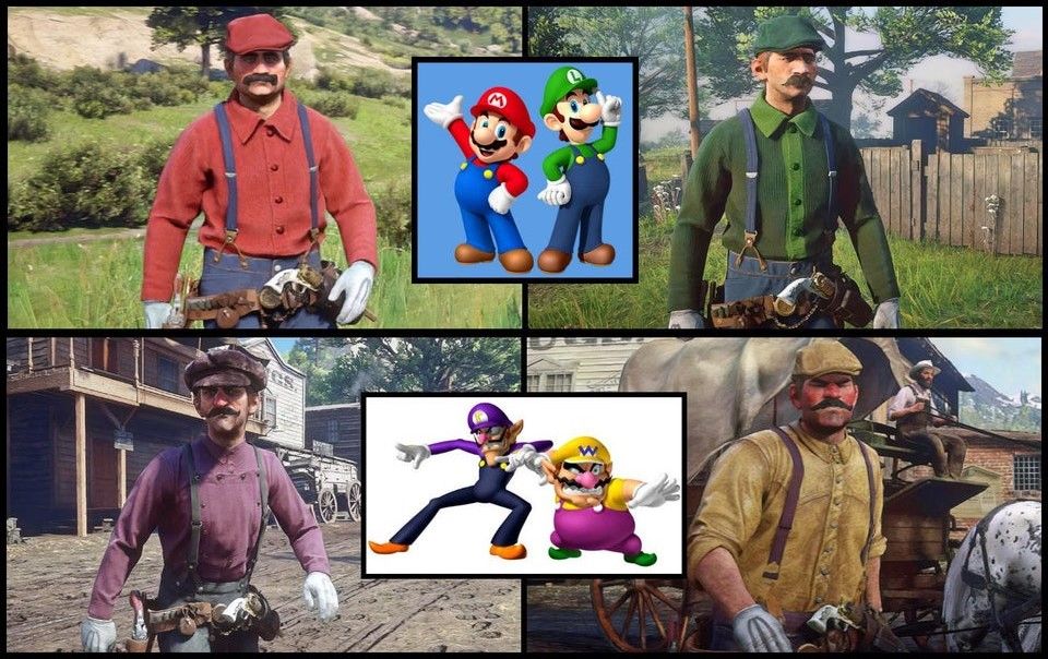 red dead online mario characters