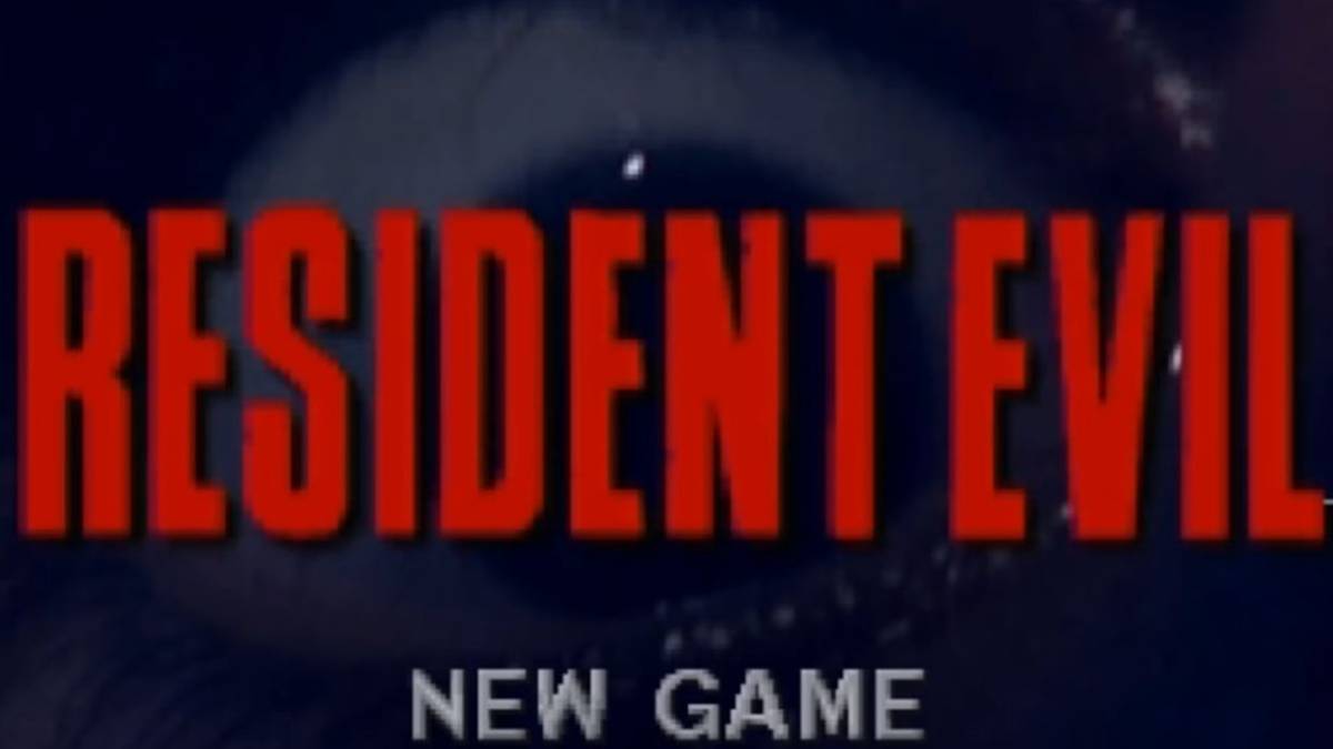 Resident Evil title screen for Saturn.
