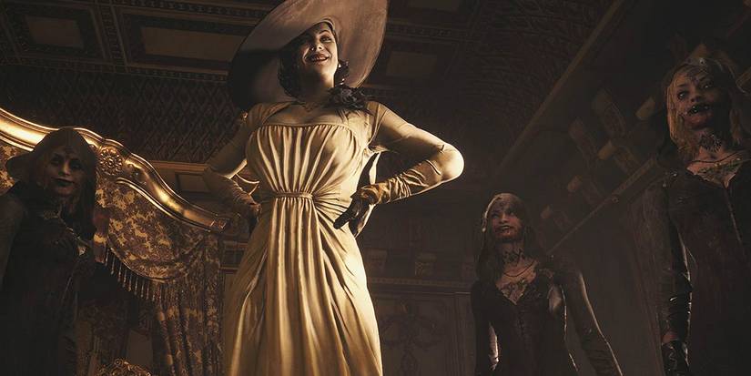 Lady Dimitrescu and her daughters in Resident Evil Village