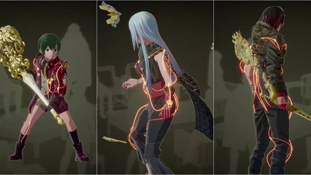 Scarlet Nexus characters with their ultimate weapons