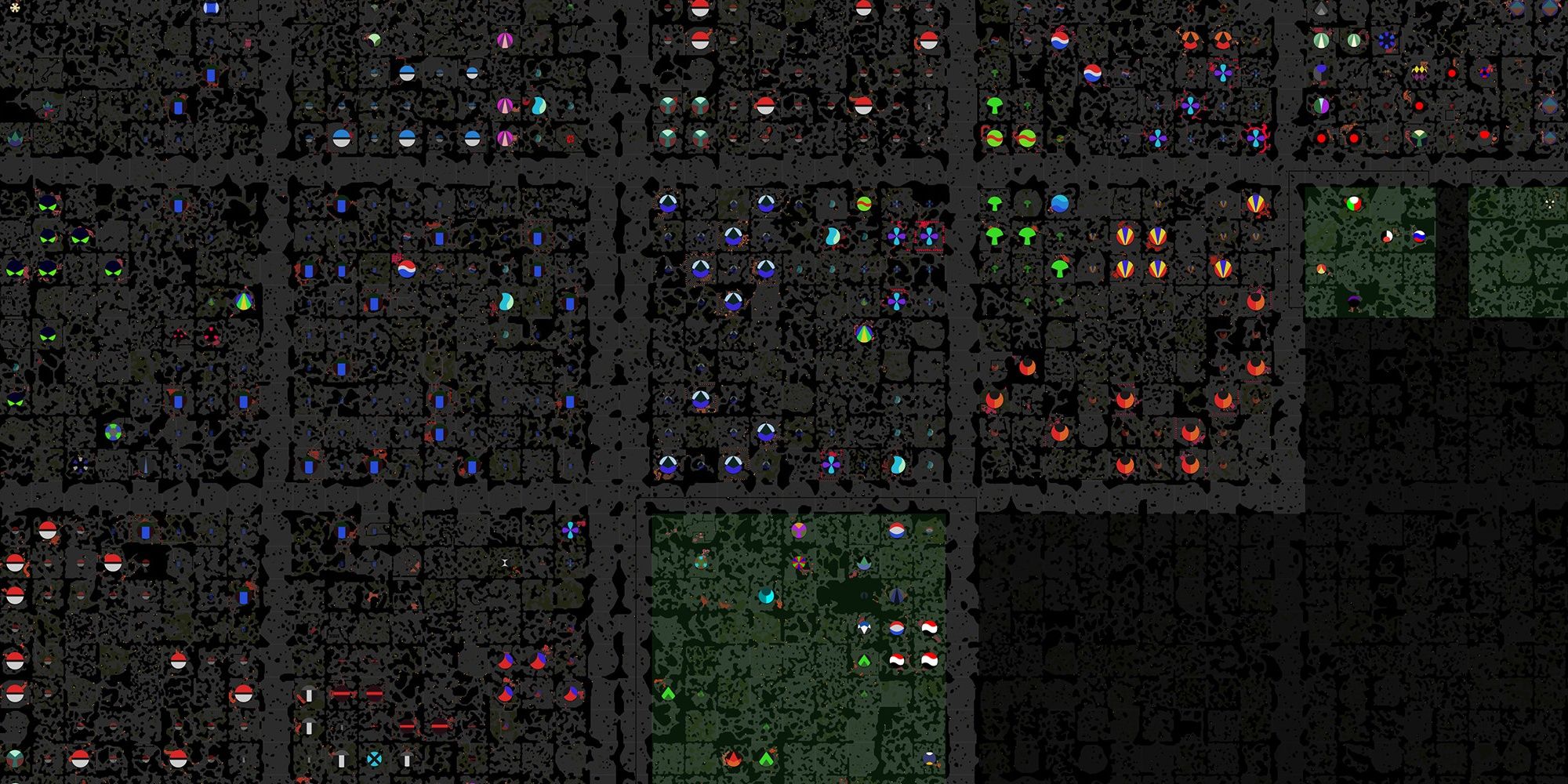 screeps, world map, tiles