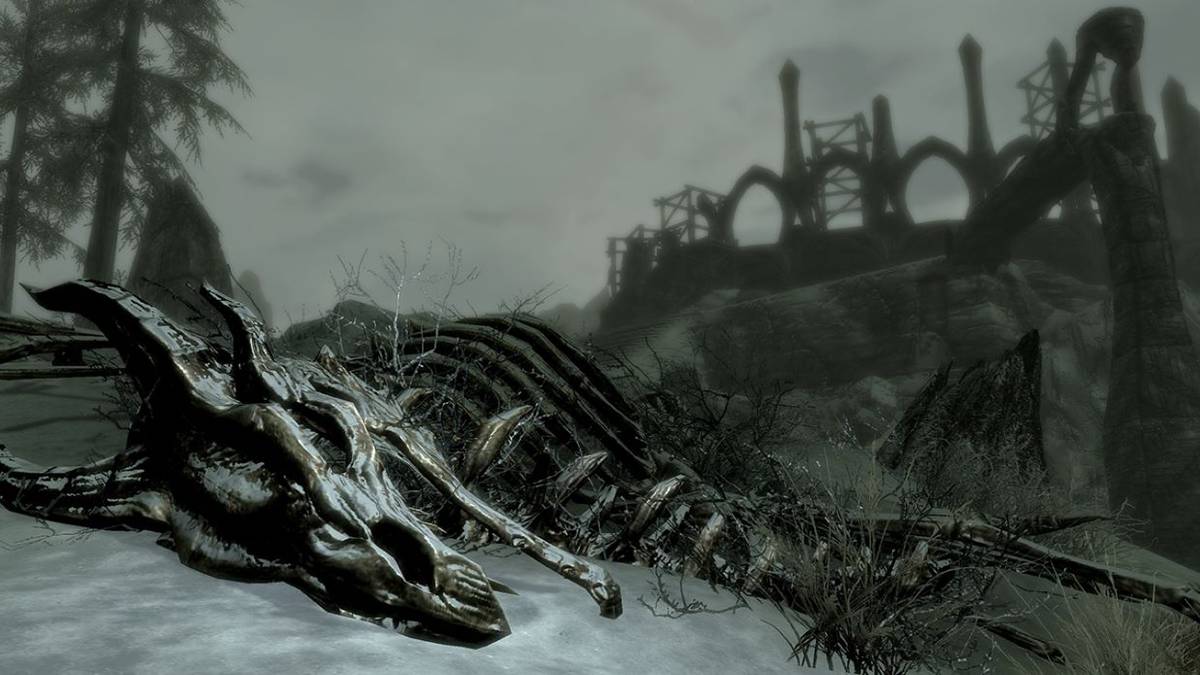 dead dragon outside of house